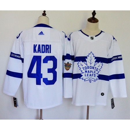 Men's Adidas Toronto Maple Leafs #43 Nazem Kadri White 2018 NHL Stadium Series Stitched NHL Jersey