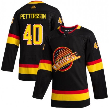 Men's Vancouver Canucks #40 Elias Pettersson Black Stitched NHL Jersey