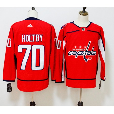 Men's Adidas Washington Capitals #70 Braden Holtby Red Stitched NHL Jersey