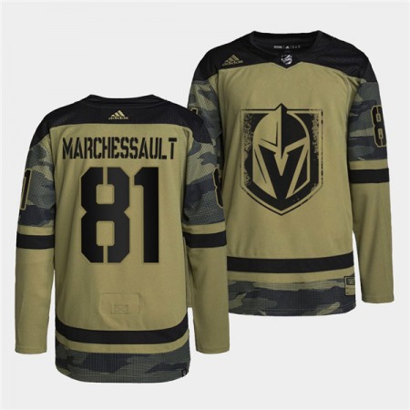 Men's Vegas Golden Knights #81 Jonathan Marchessault 2022 Camo Military Appreciation Night Stitched Jersey