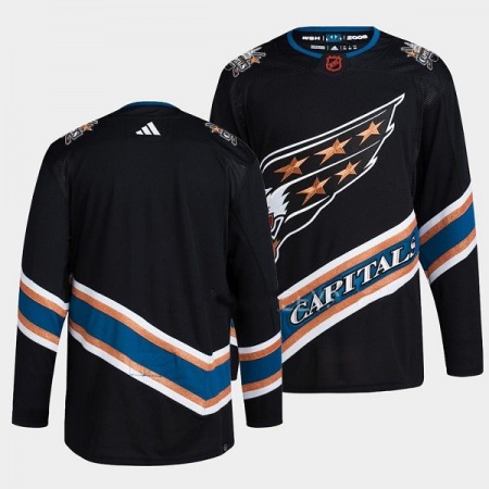 Men's Washington Capitals Blank Black 2022-23 Reverse Retro Stitched Jersey