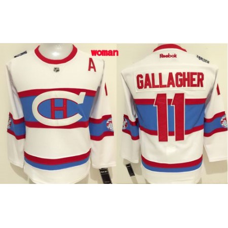 Canadiens #11 Brendan Gallagher White 2016 Winter Classic Women's Stitched NHL Jersey