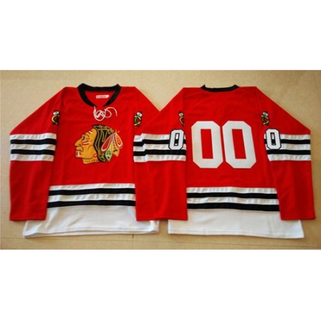 Mitchell And Ness 1960-61 Blackhawks #00 Clark Griswold Red Stitched NHL Jersey