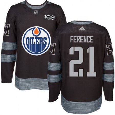 Oilers #21 Andrew Ference Black 1917-2017 100th Anniversary Stitched NHL Jersey