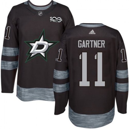 Stars #11 Mike Gartner Black 1917-2017 100th Anniversary Stitched NHL Jersey