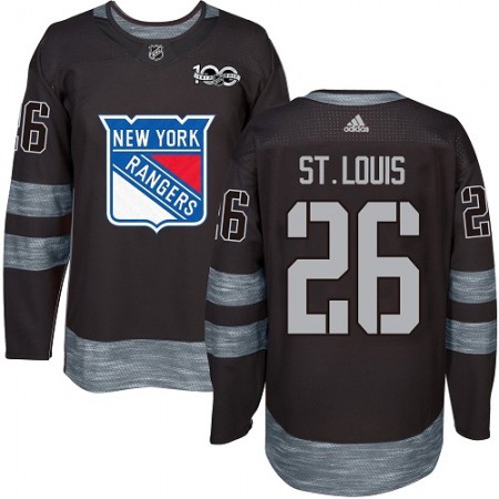 Rangers #26 Martin St.Louis Black 1917-2017 100th Anniversary Stitched NHL Jersey