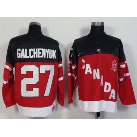 Olympic CA. #27 Alex Galchenyuk Red 100th Anniversary Stitched NHL Jersey