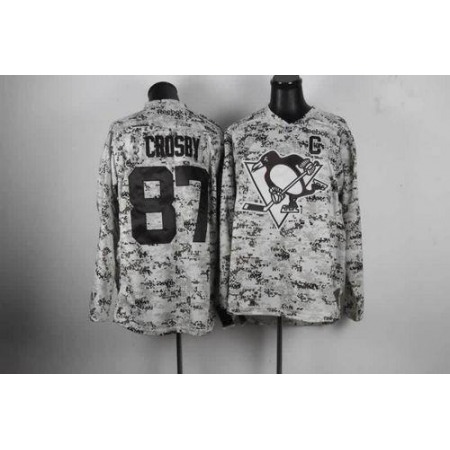 Penguins #87 Sidney Crosby Camo Stitched NHL Jersey