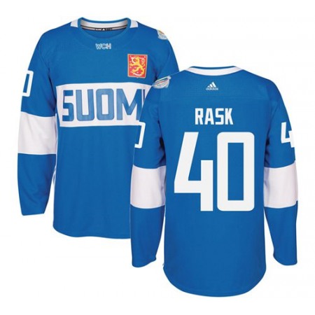 Team Finland #40 Tuukka Rask Blue 2016 World Cup Stitched NHL Jersey