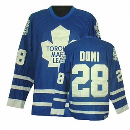 Maple Leafs #28 Tie Domi Blue CCM Throwback Stitched NHL Jersey