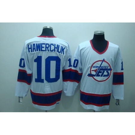 Jets #10 Dale Hawerchuk Stitched White CCM Throwback NHL Jersey