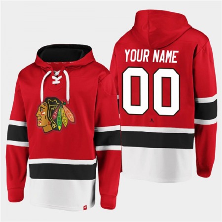 Men's Chicago Blackhawks Active Player Custom Red All Stitched Sweatshirt Hoodie