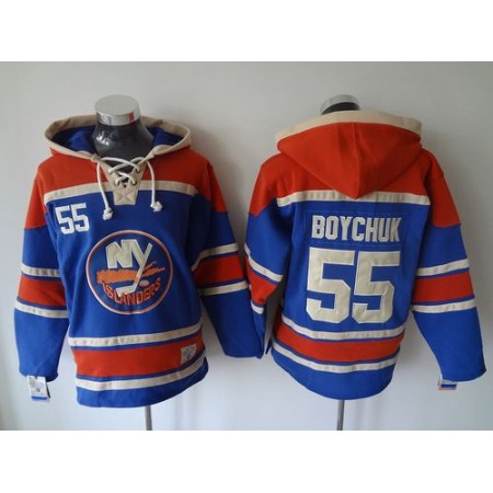 Islanders #55 Johnny Boychuk Baby Blue Sawyer Hooded Sweatshirt Stitched NHL Jersey