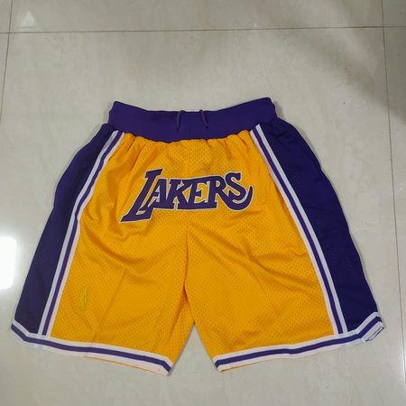 Los Angeles Lakers Yellow Shorts