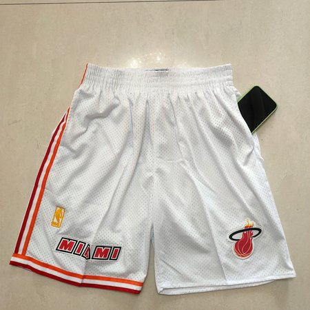 Miami Heat White Shorts