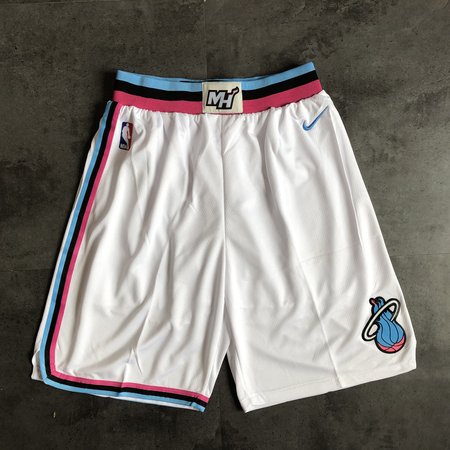 Miami Heat White Shorts