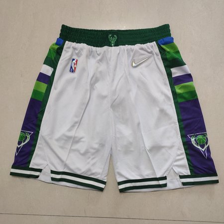 Milwaukee Bucks White Shorts